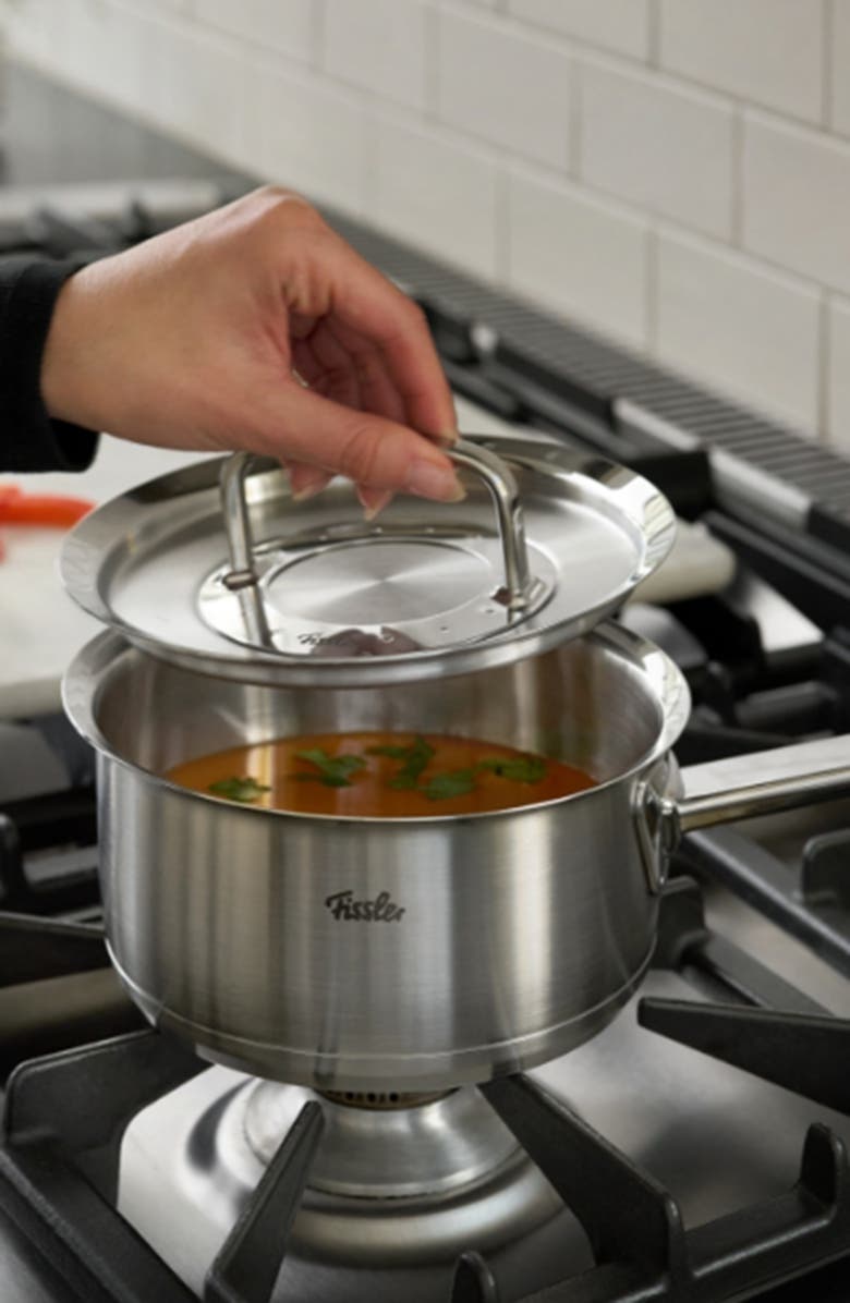 Fissler Original-Profi Collection Stainless Steel Sauce Pan with Metal Lid, Alternate, color, Stainless Steel