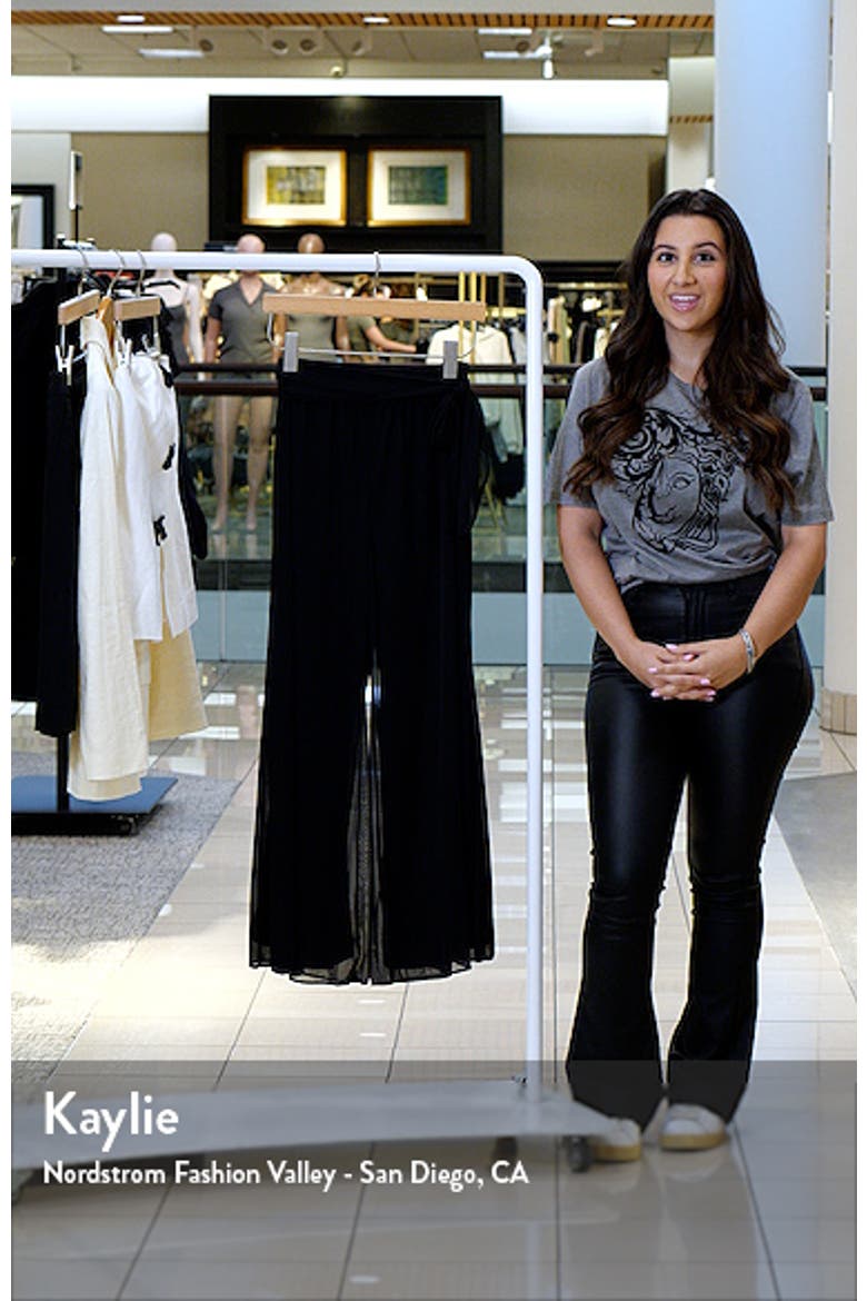 Wide Leg Mesh Pants video