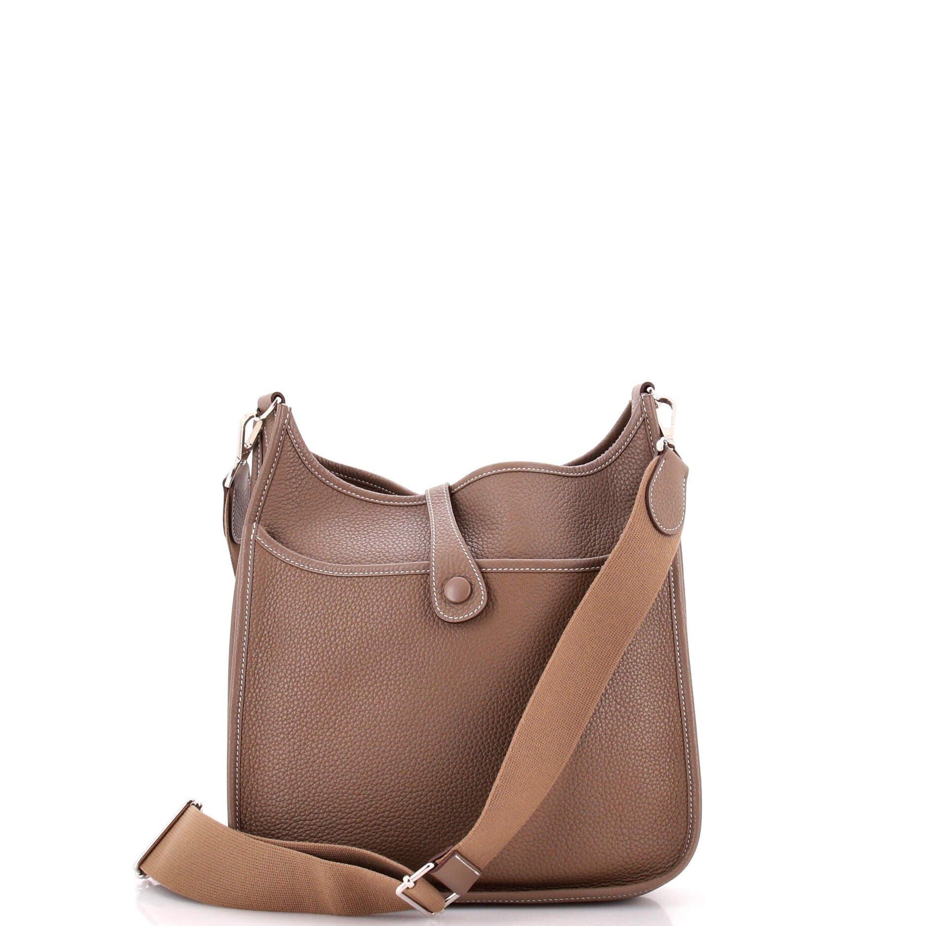 Pre-Owned Hermes Evelyne Bag Gen III Clemence PM, Alternate, color, Etoupe