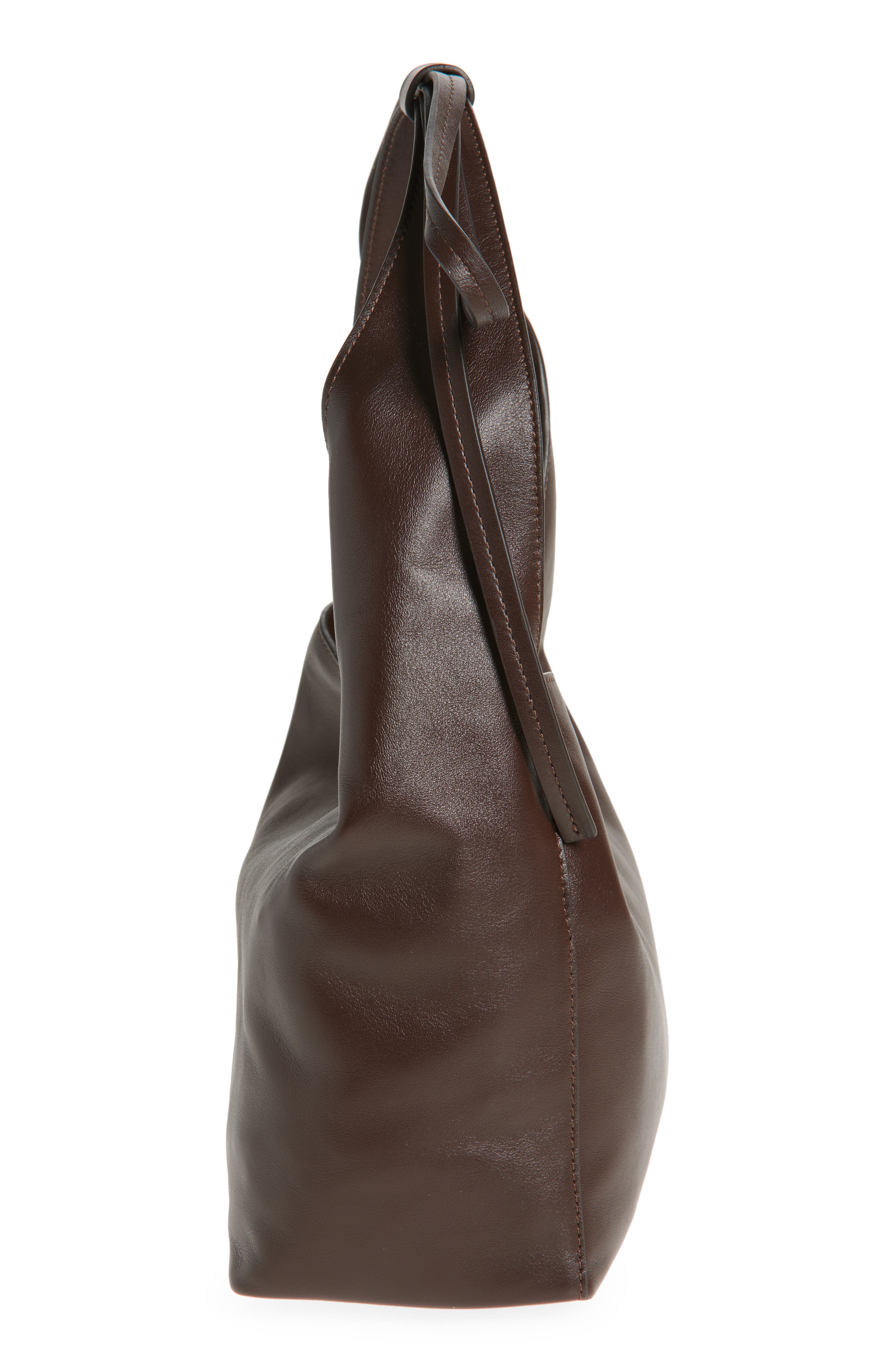 Reformation Small Vittoria Leather Tote, Alternate, color, Tobacco Leather