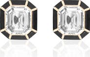 GOSHWARA Mélange Emerald-Cut Stud Earrings