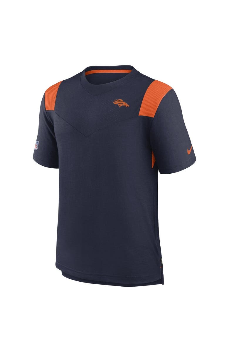 Nike Men's Nike Navy Denver Broncos Sideline Tonal Logo Performance Player T-Shirt, Alternate, color, Navy