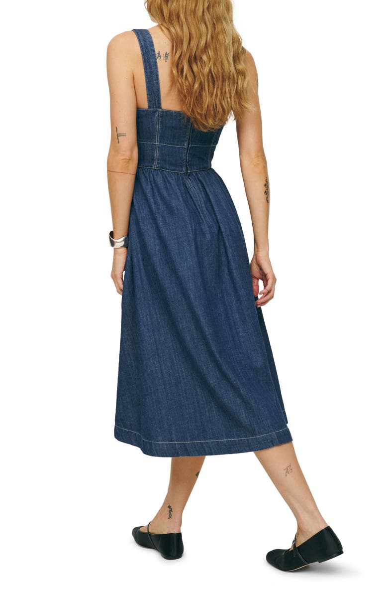Reformation Tagliatelle Denim Dress, Alternate, color, 