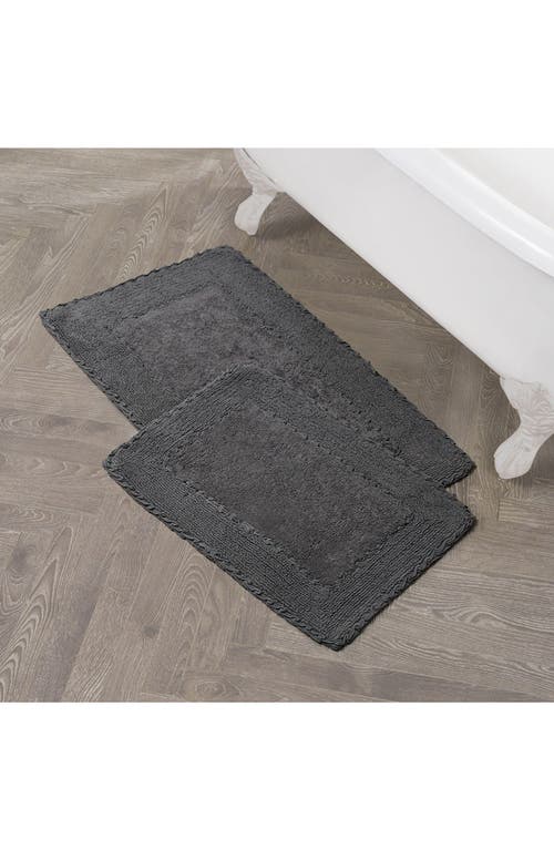 Laura Ashley Ruffle Cotton 2-piece Bath Mat Set