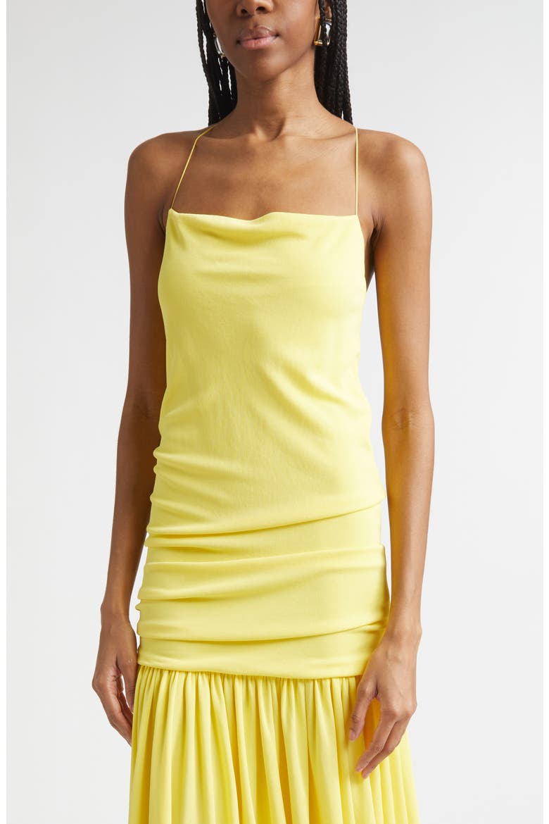 The Abiha Gathered Drop Waist Dress, Alternate, color, YELLOW
