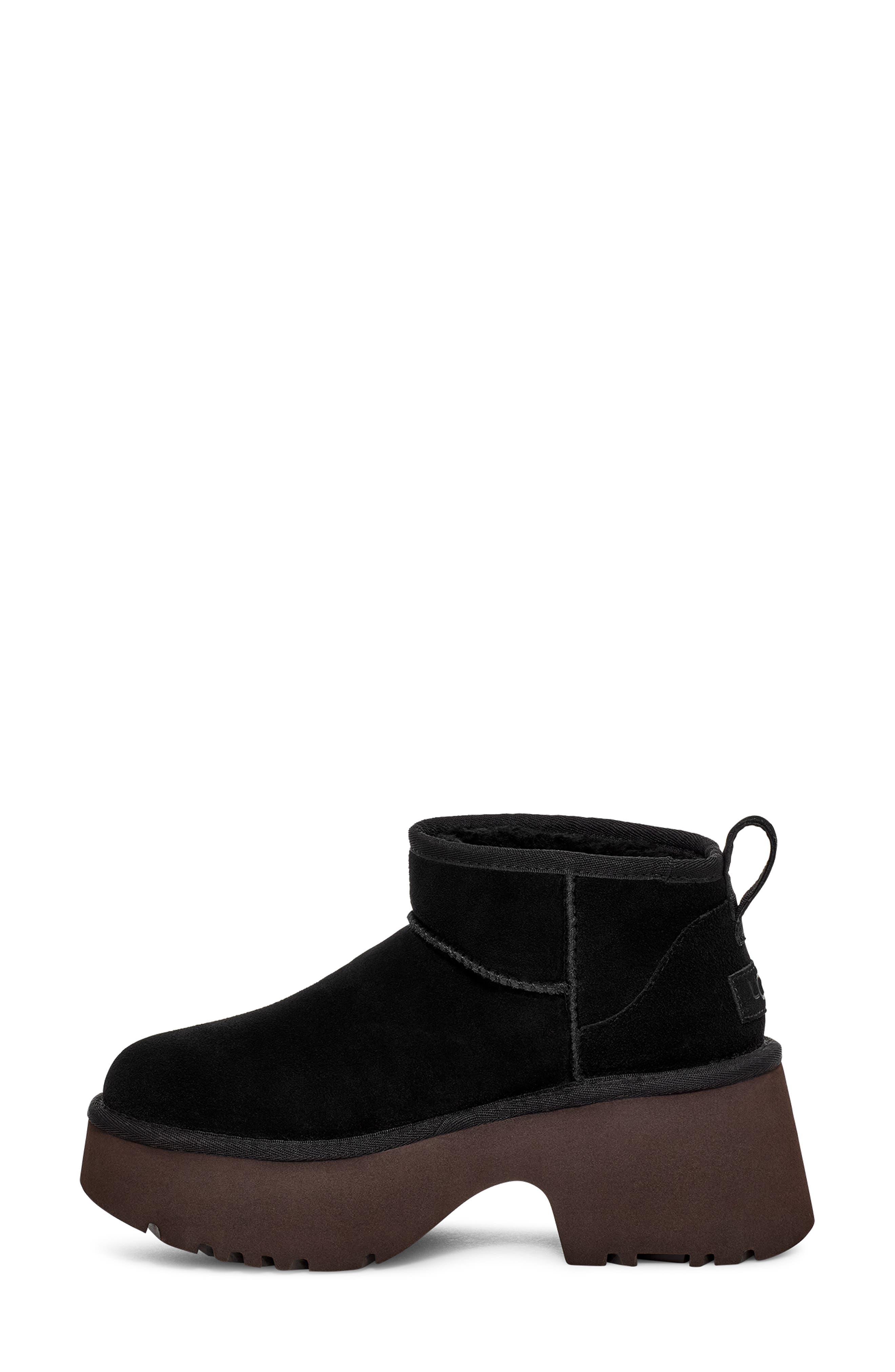 UGG<sup>®</sup> Classic Ultra Mini New Heights Platform Boot, Alternate, color, Blk