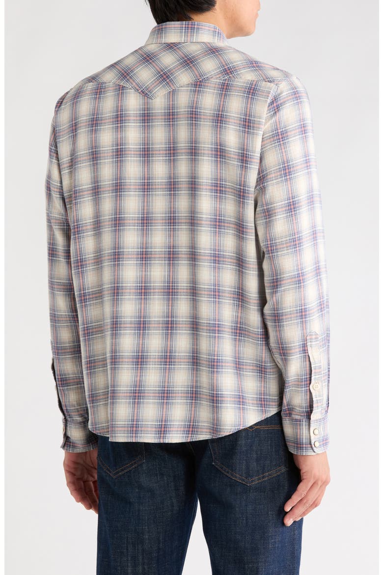 Long Sleeve Plaid Western Shirt, Alternate, color, NIGHTSHADOW BLUE
