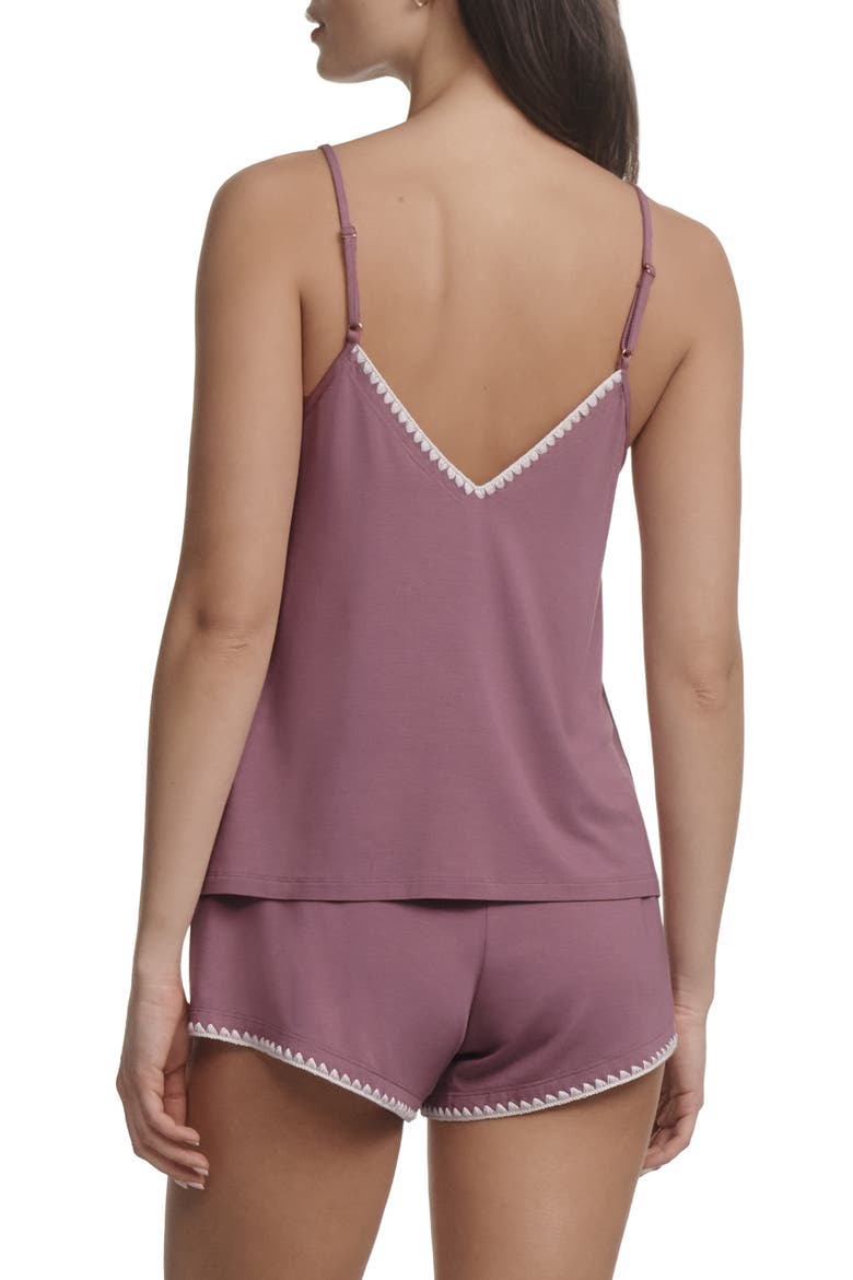 Frida Camisole & Shorts Pajamas, Alternate, color, FIG/ IVORY