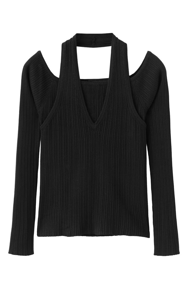 MANGO TEEN Rib Halter Top, Alternate, color, 