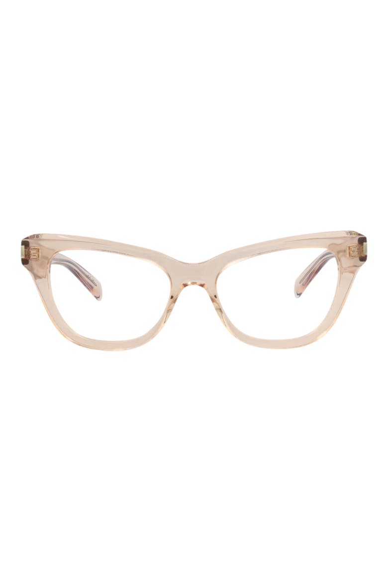 52mm Cat Eye Optical Glasses, Main, color, NUDE NUDE TRANSPARENT