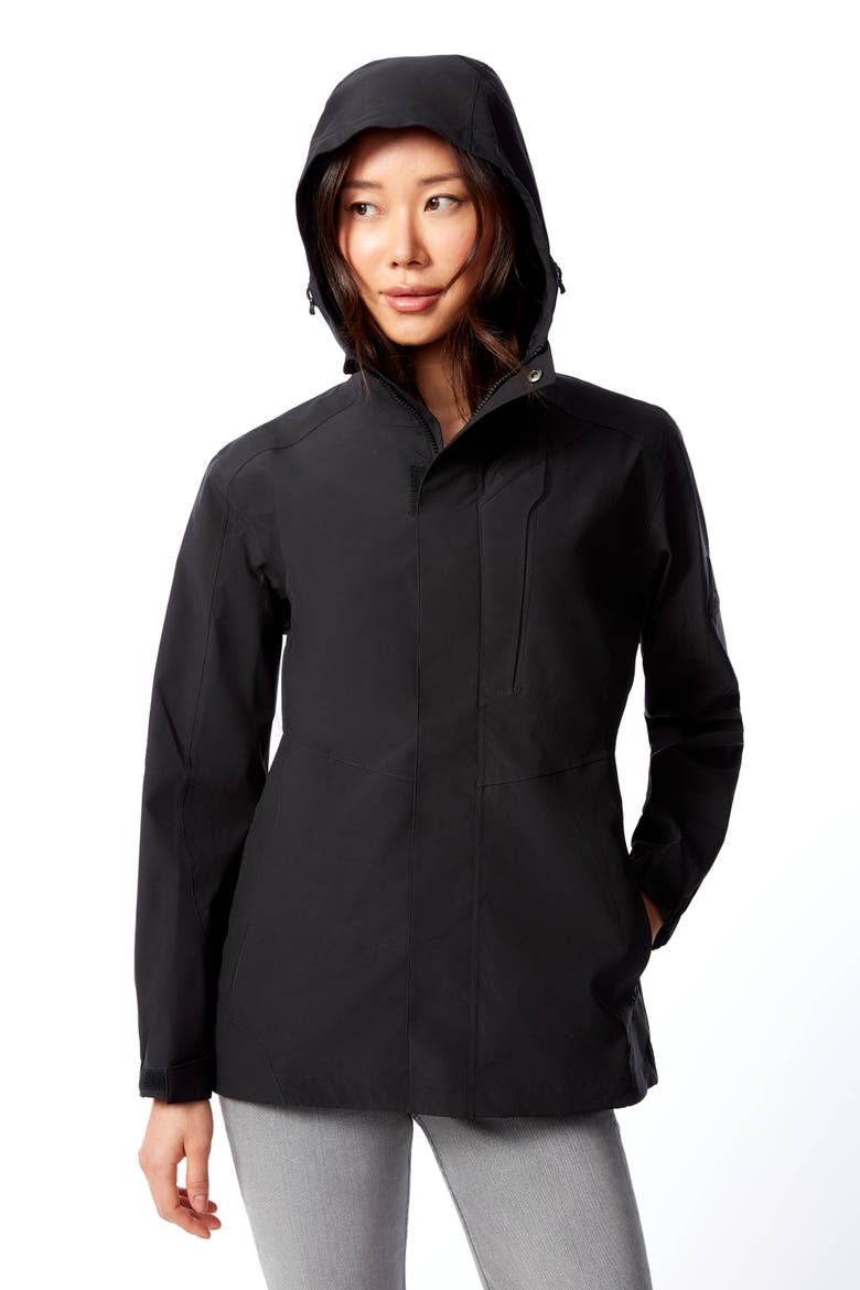 Tahsis - Plus Size Lightweight Waterproof Shell Rain Jacket, Alternate, color, Black