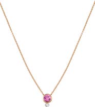 Meira T Pink Sapphire 
Diamond Pendant Necklace