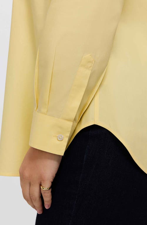 Foxcroft Boyfriend Non-iron Cotton Blouse In Yellow