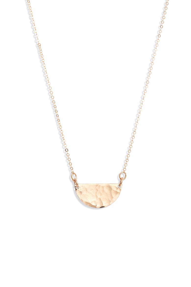 Half Moon Pendant Necklace, Main, color, 14K GOLD FILL