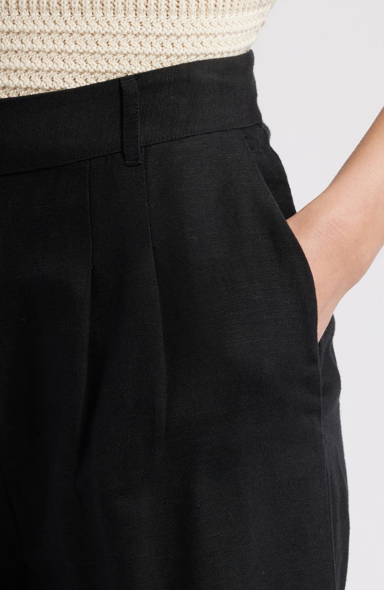 French Connection Birdie Wide Leg Linen Blend Pants, Alternate, color, 