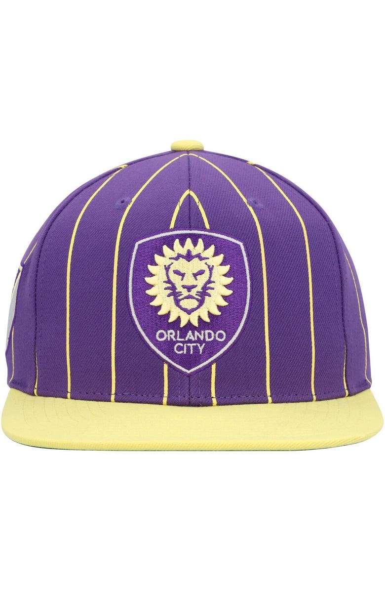 Mitchell & Ness Men's Mitchell & Ness Purple Orlando City SC Team Pin Snapback Hat, Alternate, color, Purple