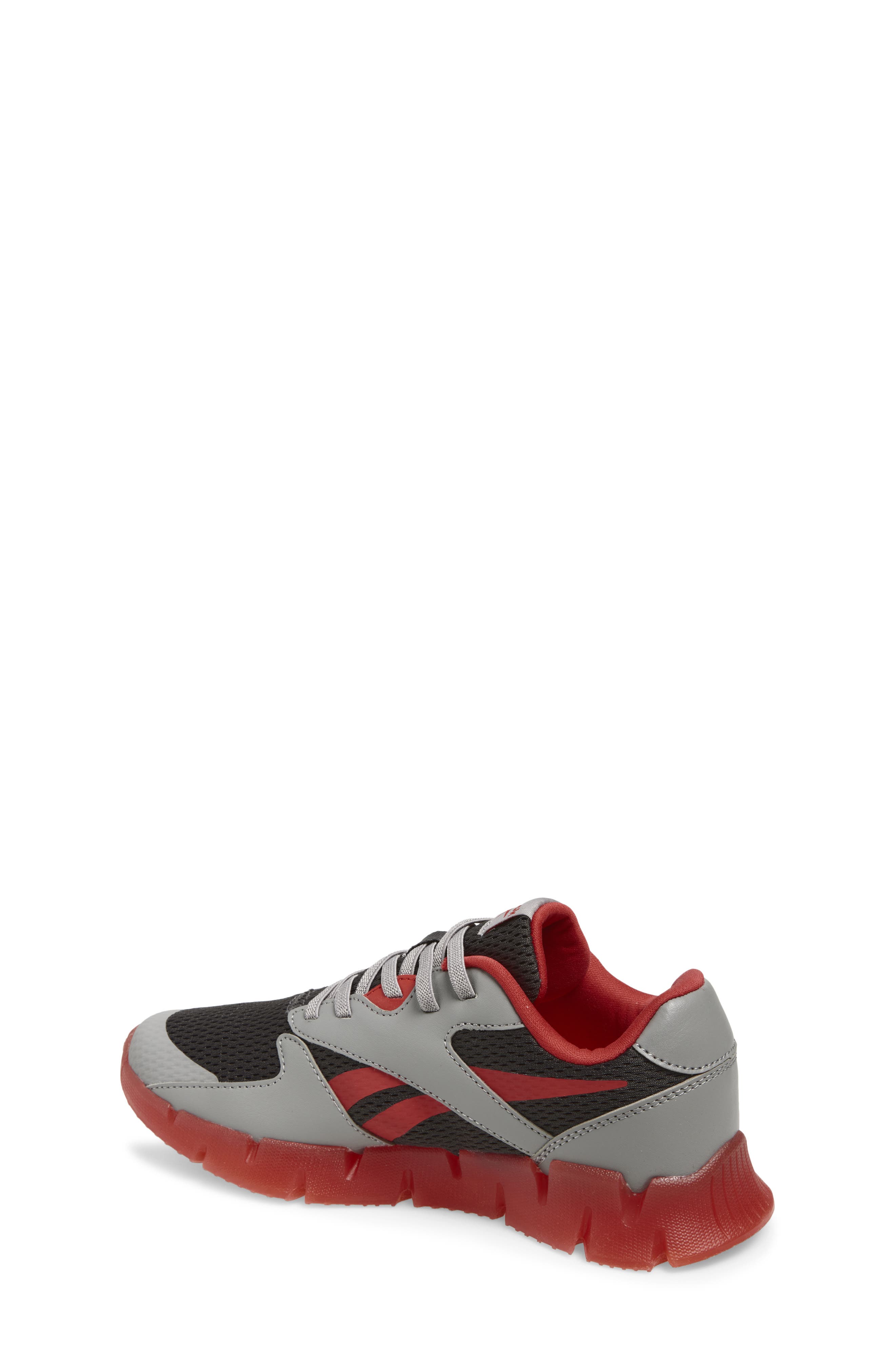Reebok Kids' Zig 'N' Glow 2 Light-Up Sneaker, Alternate, color, Grey3/ Vectorred/ Grey5