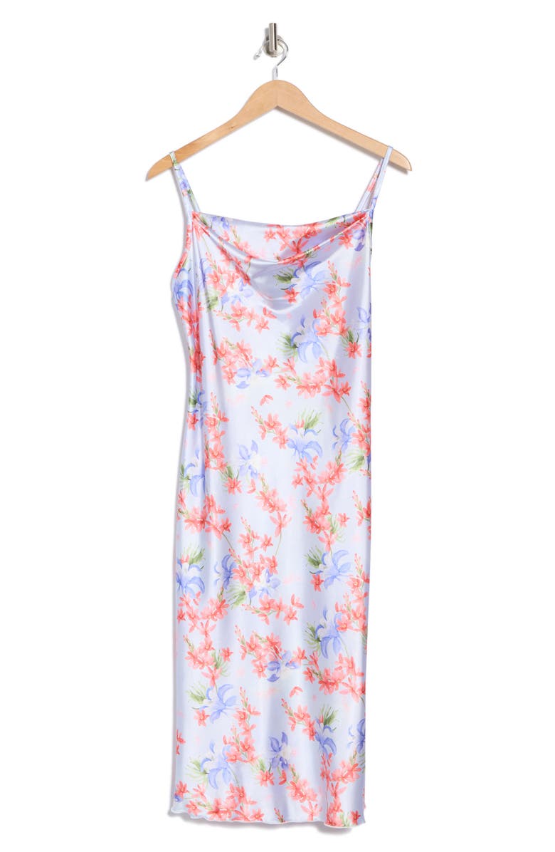 bebe Satin Drape Midi Dress, Alternate, color,