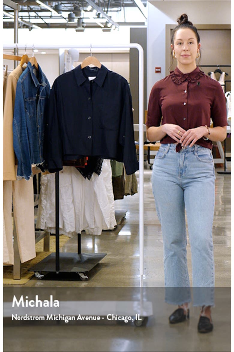 Next Ex Crop Silk Button-Up Shirt video