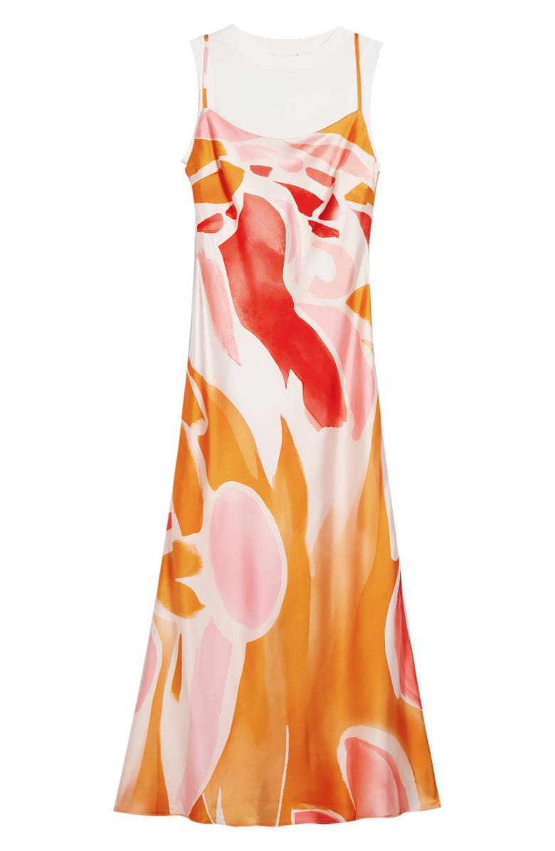 Desigual Two-Piece Satin Midi Dress, Alternate, color,