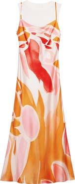 Desigual Two-Piece Satin Midi Dress