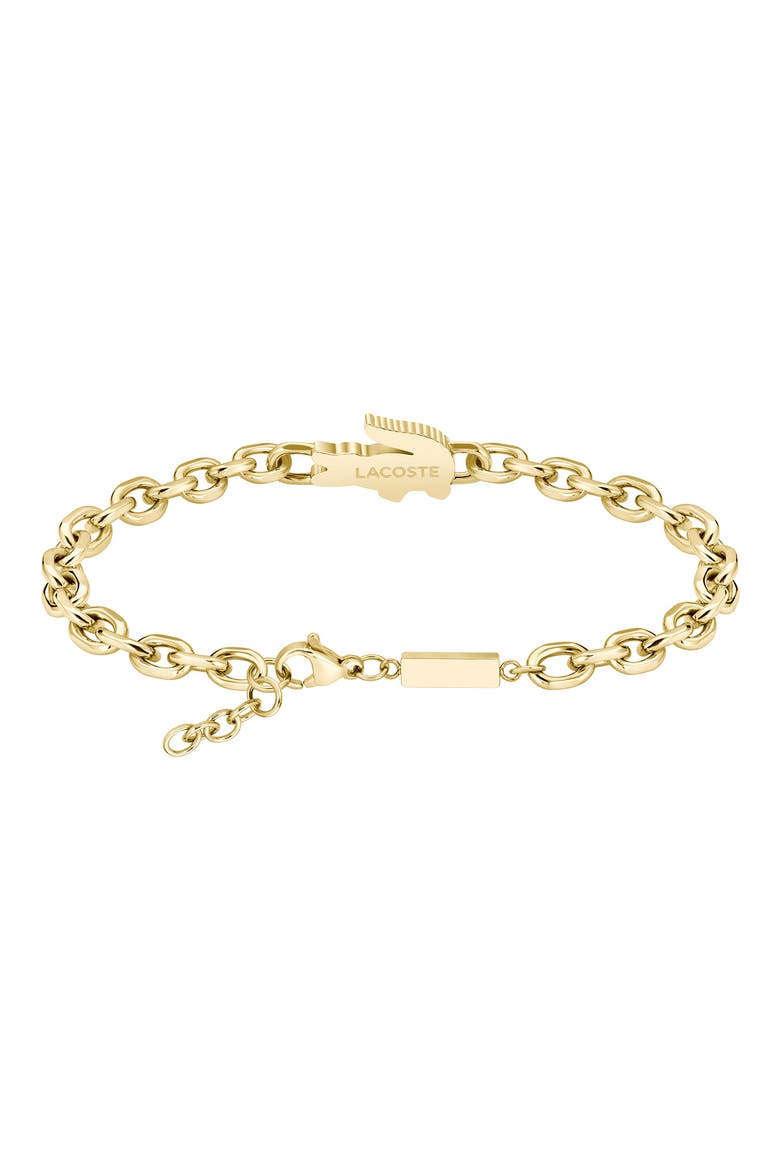 Arthor Crocodile Chain Bracelet, Alternate, color, GOLD