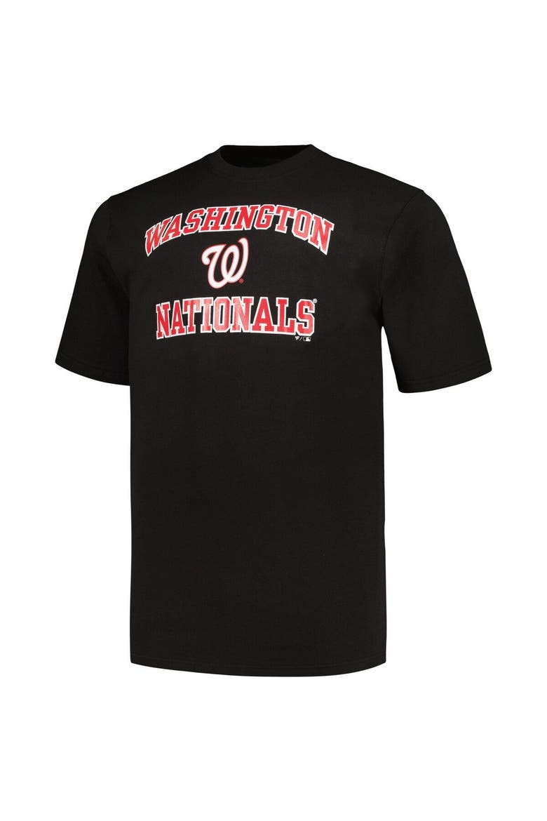 Men's Profile Black/Heather Gray Washington Nationals Big & Tall T-Shirt Combo Pack, Alternate, color, Black