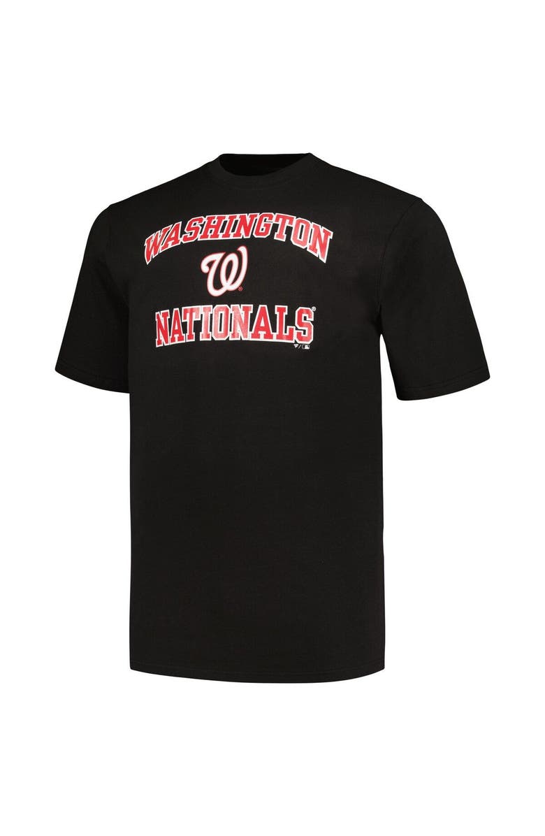 PROFILE Men's Profile Black/Heather Gray Washington Nationals Big & Tall T-Shirt Combo Pack, Alternate, color, Black
