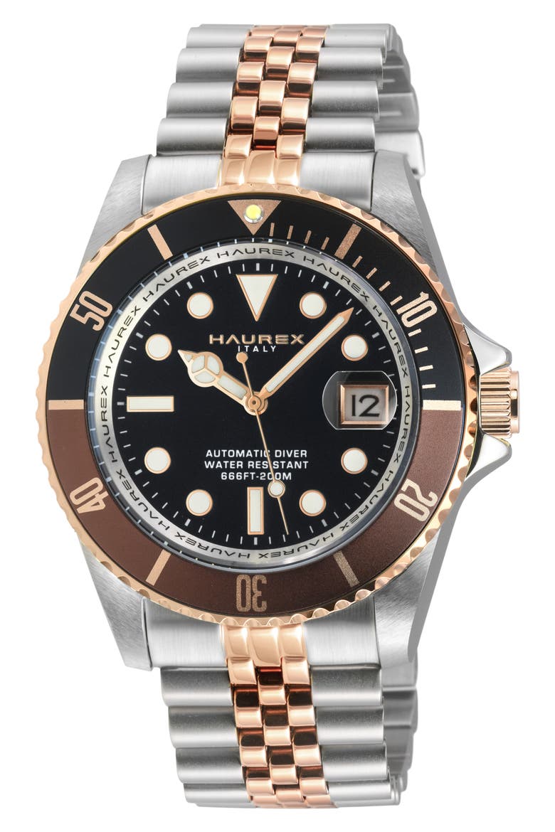 Eterno 316L Stainless Steel Bracelet Watch, 42mm, Main, color, BLACK/ SILVER/ ROSE GOLD