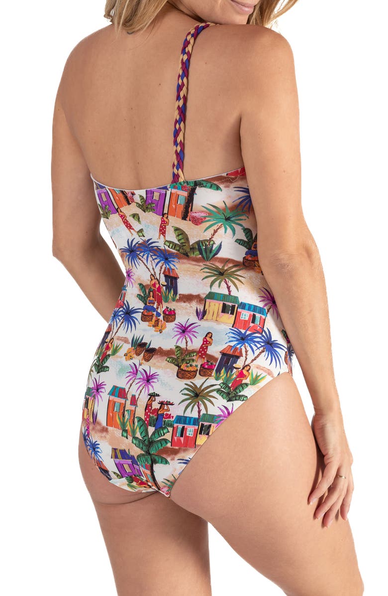 Cache Coeur Playa One-Shoulder One-Piece Maternity Swimsuit, Alternate, color, 