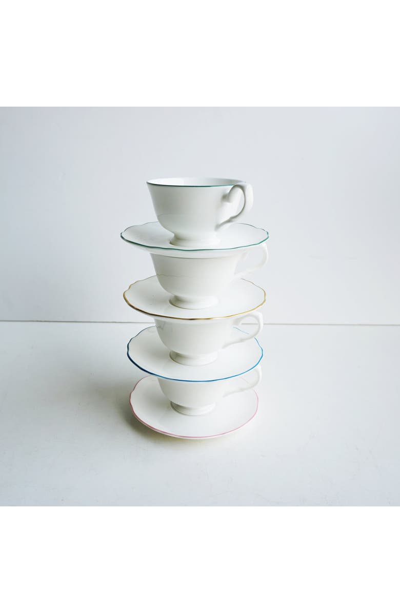 Twig New York Amelie Set of 2 Espresso Cups & Saucers, Alternate, color, Forest Green