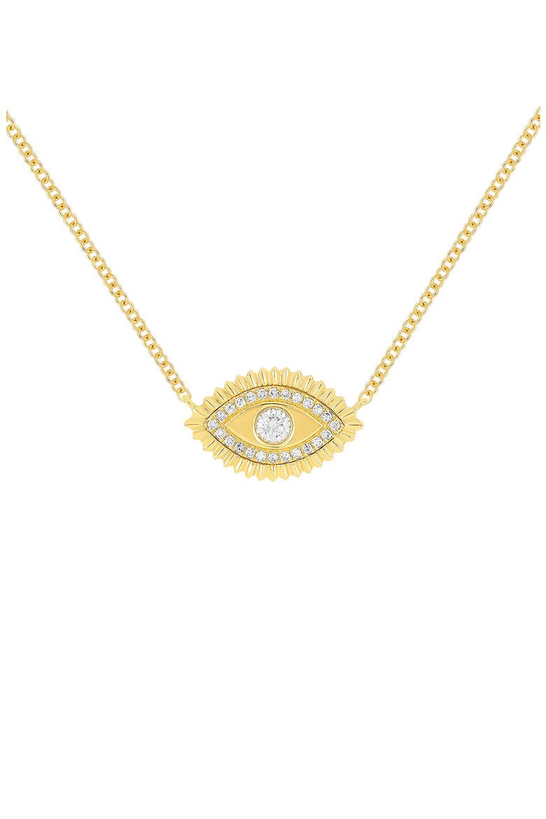 Evil Eye Diamond Pendant Necklace, Main, color, 14K YELLOW GOLD