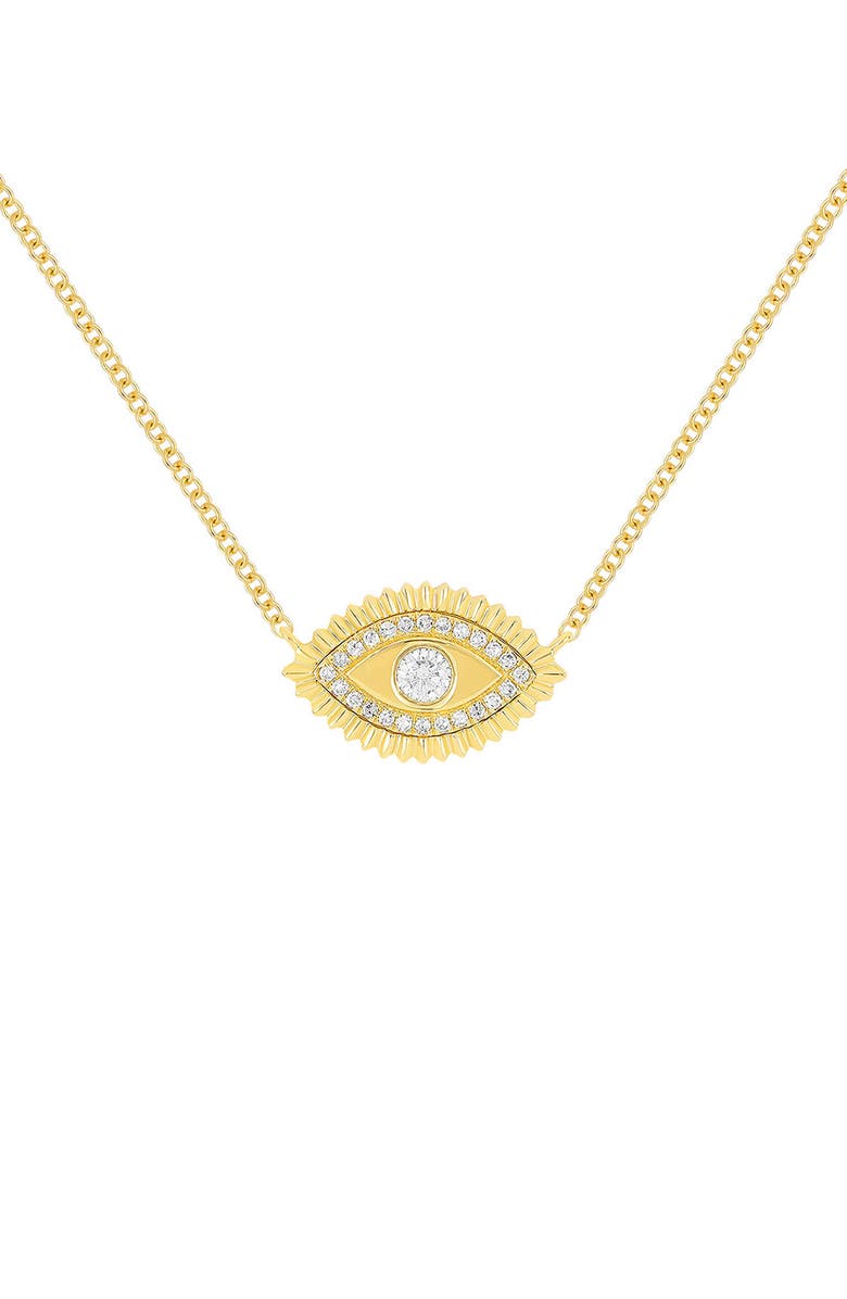 EF Collection Evil Eye Diamond Pendant Necklace, Main, color,