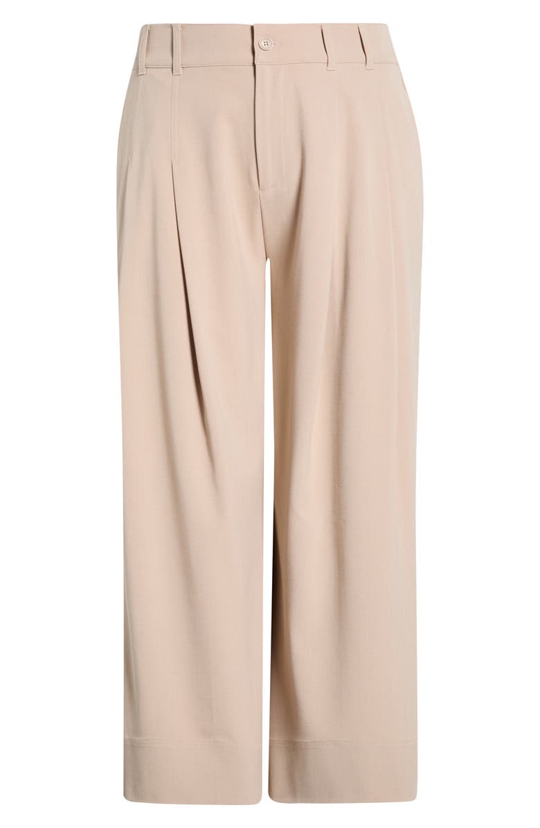 Liverpool Los Angeles Pleated High Waist Ankle Wide Leg Pants, Alternate, color, Cappuccino