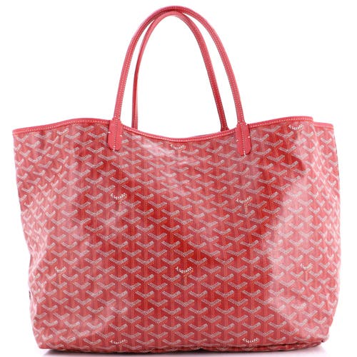 Pre-owned Goyard  Goyard Saint Louis Tote Coated Canvas Gm In Red