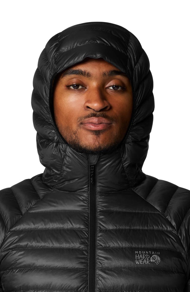 Mountain Hardwear Ghost Whisperer Hooded Packable 1000 Fill Power Down Puffer Jacket, Alternate, color, Black