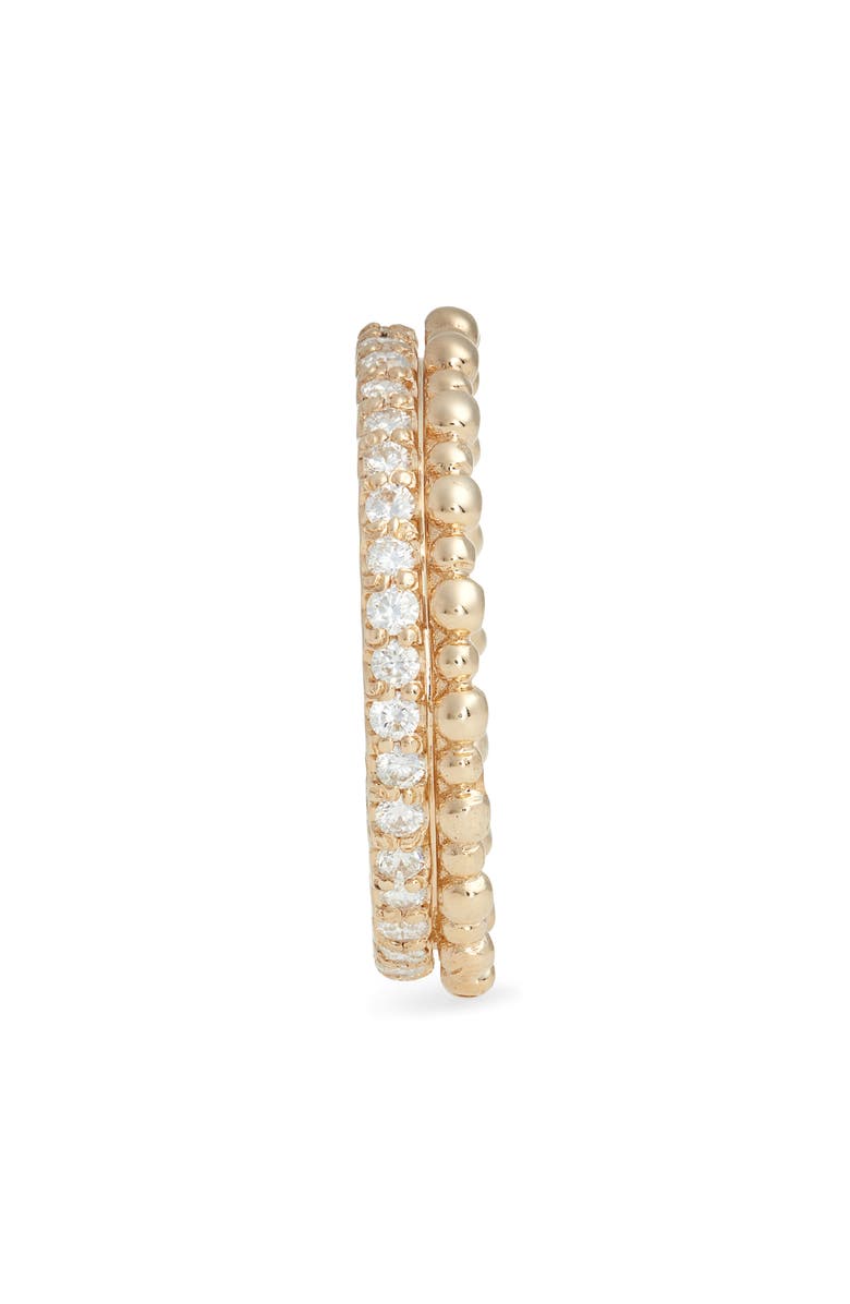 Anzie Dew Drop Pavé Diamond Double Eternity Band, Alternate, color, Gold/ Diamond