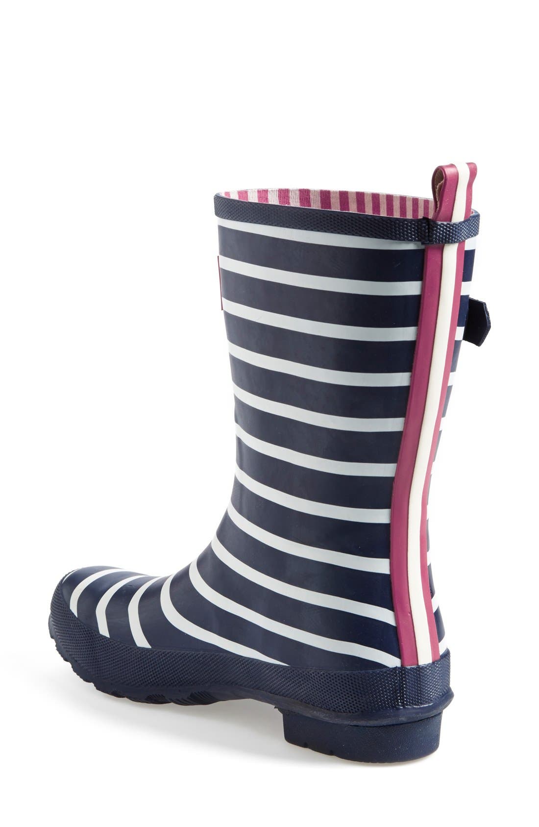 'Molly' Rain Boot, Alternate, color, NAVY STRIPE
