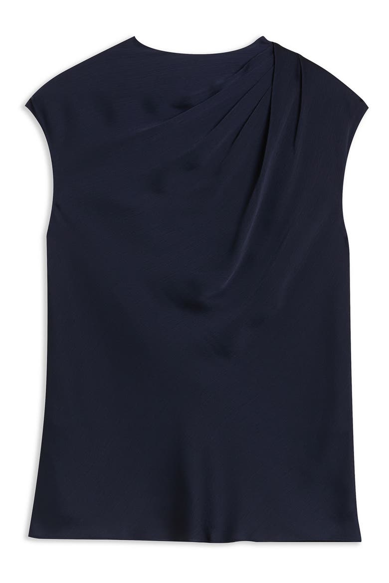 Drape Neck Top, Alternate, color, NAVY