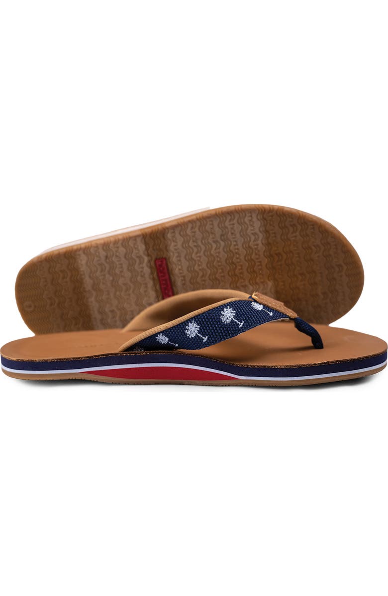 hari mari x Shep Rose Palm Waterproof Thong Sandal, Alternate, color, Navy