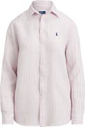 Polo Ralph Lauren Stripe Linen Button-Up Shirt