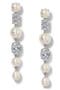 London Cultured Pearl Mixed Linear Drop Earrings