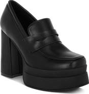 LONDON RAG Edwina Block Heel Platform Pump