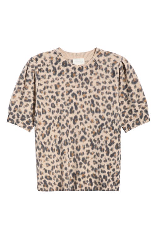 Caslonr Caslon(r) Puff Sleeve Crewneck Sweater In Animal Print