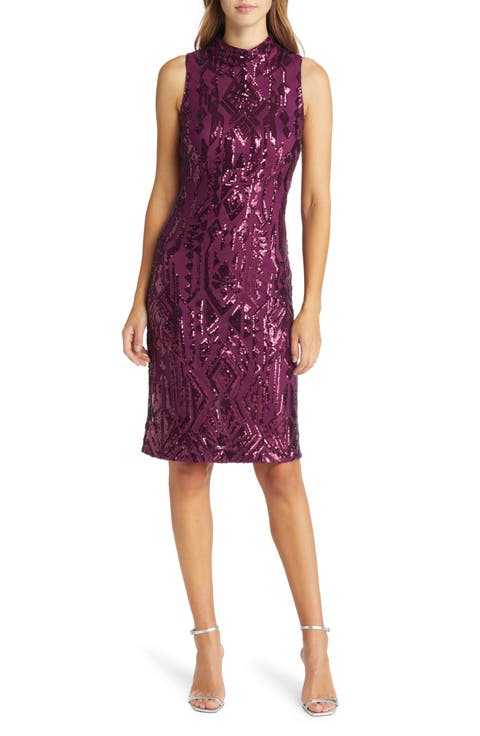 Sequin Sheath Cocktail Dress