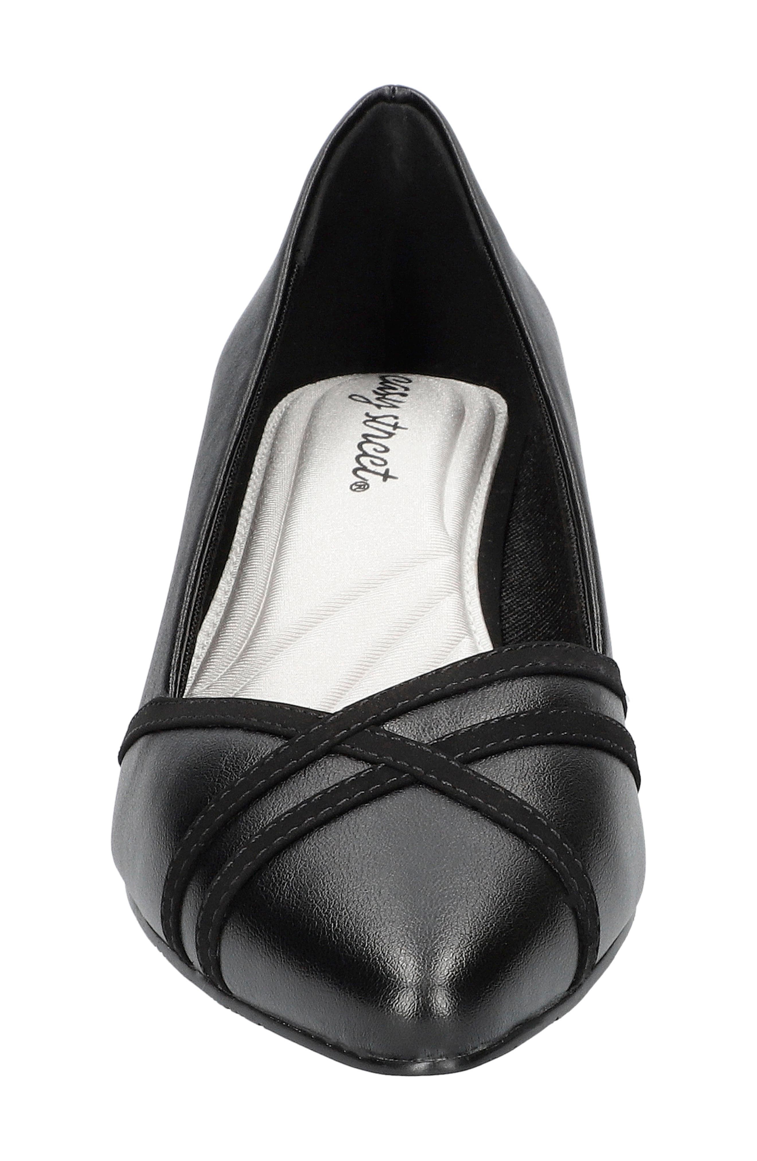 EASY STREET Lotus Pointed Toe Pump, Alternate, color, Black