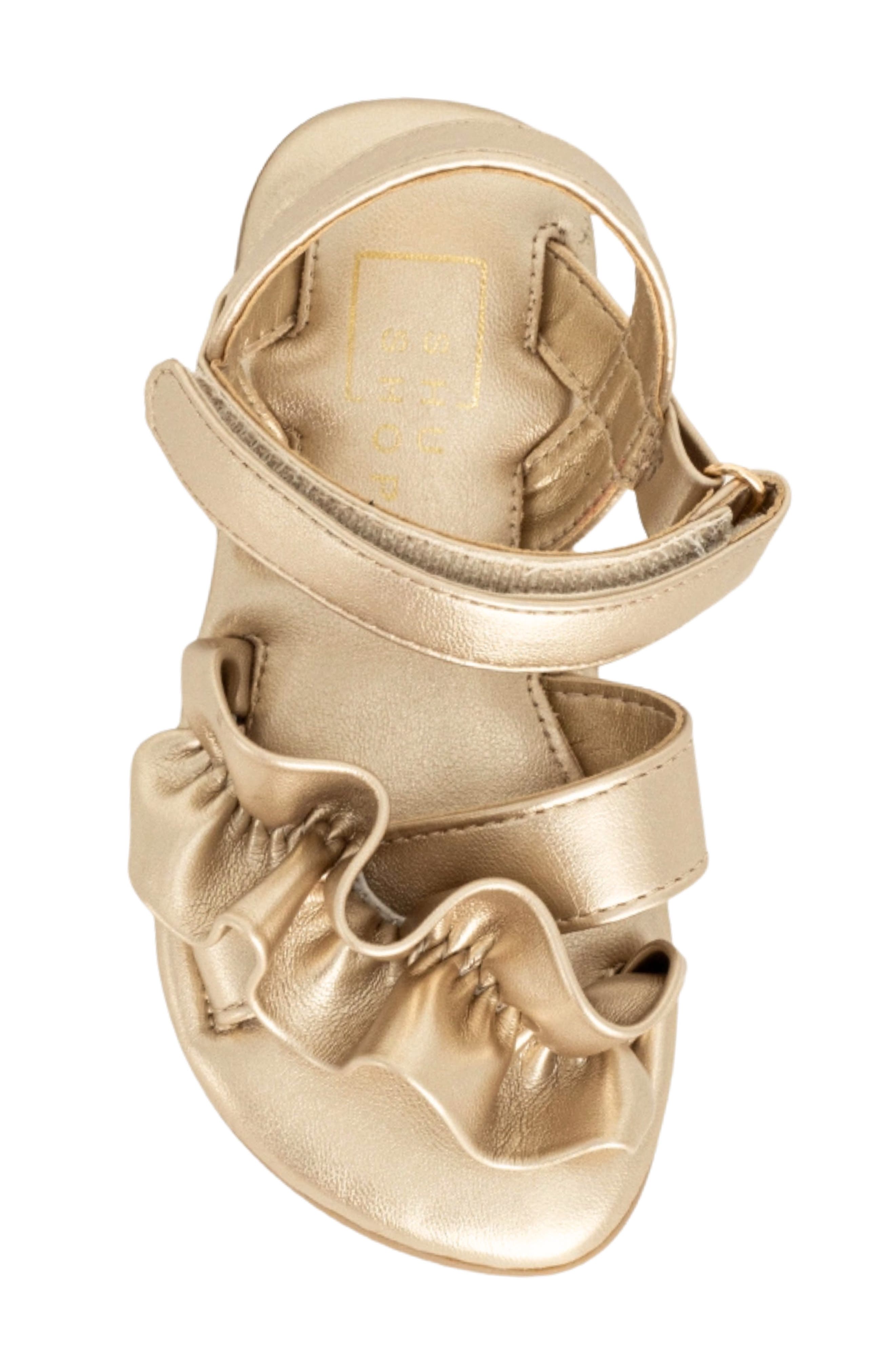 Kids' Blossom Mini Sandal, Alternate, color, GOLD