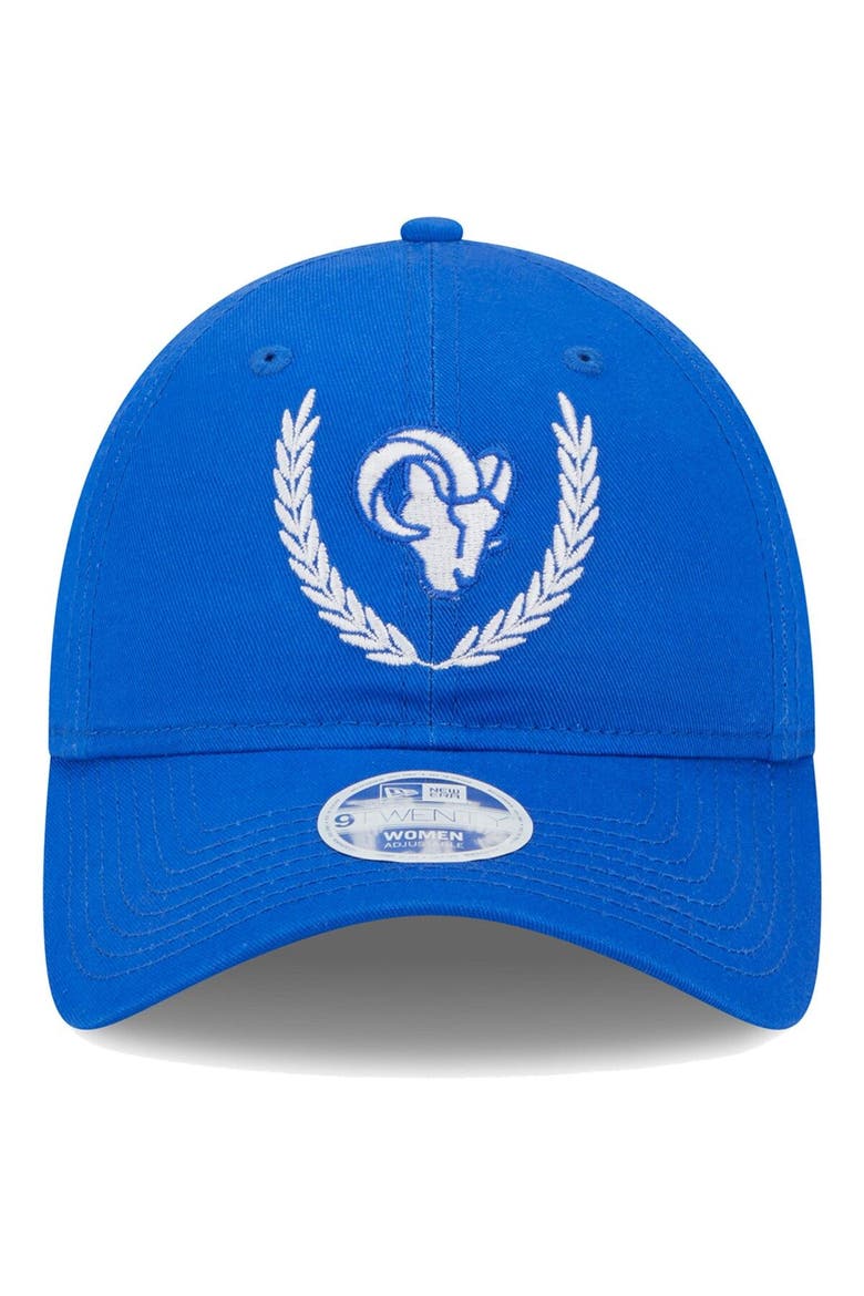 Women's New Era Royal Los Angeles Rams Leaves 9TWENTY Adjustable Hat, Alternate, color, Royal