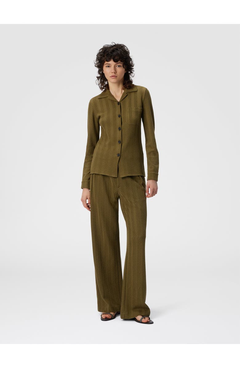 Missoni Slim Shirt With Zigzag Pattern, Alternate, color, Green