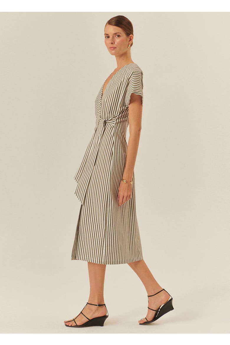 Collins Midi Dress, Alternate, color, KHAKI BONE